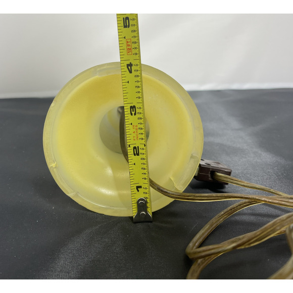 Vintage Art Deco Era Frosted Reverse Painted Yellow Glass Lamp Base, Test Works - Picture 12 of 12